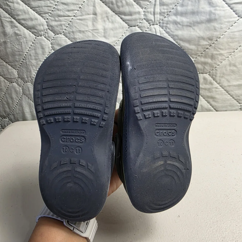 Crocs Yukon Vista Leather Top Brown Slip On Clogs Kids Toddler Size 10c11